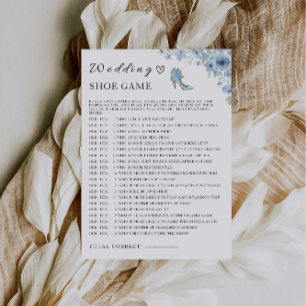 Blue Wedding Shoe Game Sjabloon, Kaart