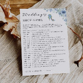 Blue Wedding Shoe Game Sjabloon, Kaart