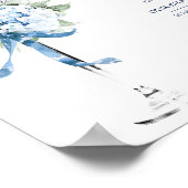 Blue Wedding Signature Drink Menu Poster (Hoek)