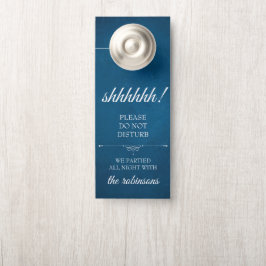 Blue Wedding Welcome/Do not Disturate door Hanger