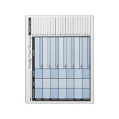 Blue Weekly Meal Planner with Grocery List Notitieblok (Linkerzijde)