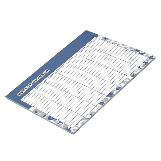 Blue Weekly planner Notitieblok (Schuin)