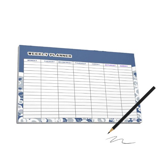 Blue Weekly planner Notitieblok