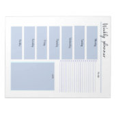 Blue Weekly Planner Notitieblok (Voorkant)
