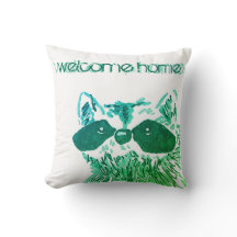 Blue Welcome Home Woodland Animal Raccoon