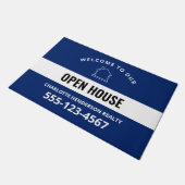 Blue Welcome Open House Custom Doormat Deurmat (Schuin)