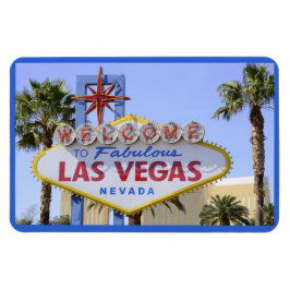 Blue Welcome Sign Nevada Las Vegas Magneet