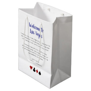 Blue Welcome to Las Vegas Wedding Hotel Medium Cadeauzakje