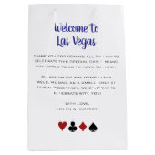 Blue Welcome to Las Vegas Wedding Hotel Medium Cadeauzakje (Voorkant)