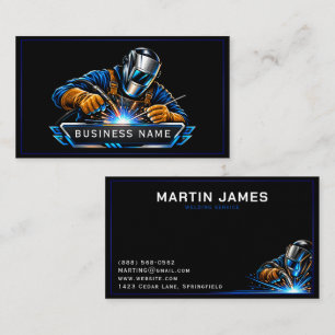 Blue Welder Welding Service Metaalbewerking  Visitekaartje