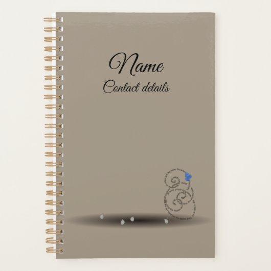 Blue wentletrap beige kustlijn 60 pagina's aangepa planner (Voorkant)