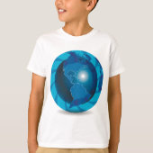 Blue Wereldbol Boys T-shirt (Voorkant)
