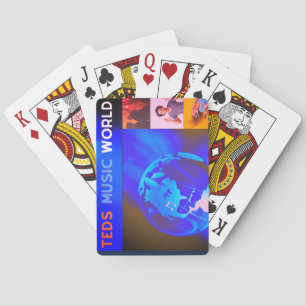 Blue Wereldbol Logo spelkaarten Pokerkaarten
