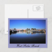 Blue West Palm Beach Briefkaart (Voorkant / Achterkant)