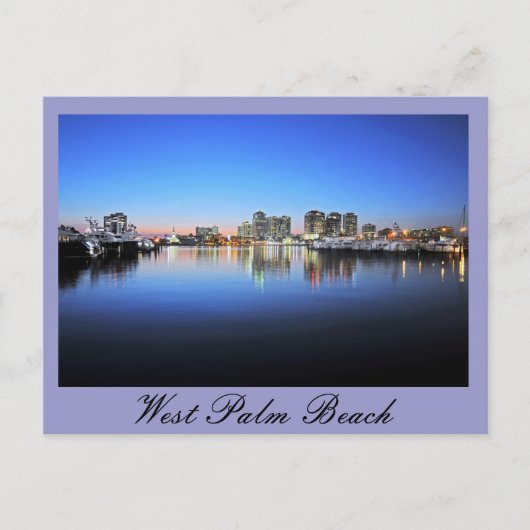 Blue West Palm Beach Briefkaart (Voorkant)