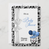 Blue Western Cowboy Theme Baby Shower Kaart (Voorkant)