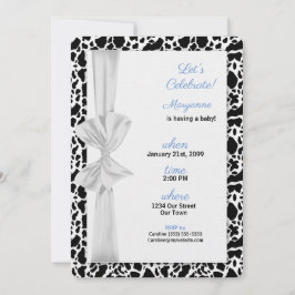 Blue Western Cowboy Theme Baby Shower Kaart