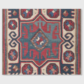 Blue Western Santa Fe Cowboy Style   Cadeaupapier (Vlak)