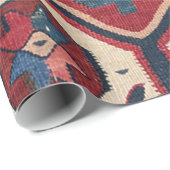 Blue Western Santa Fe Cowboy Style   Cadeaupapier (Rol Hoek)