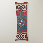 Blue Western Santa Fe Cowboy Style   Lichaamskussen (Voorkant Verticaal)