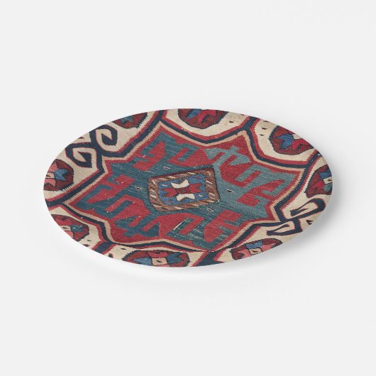 Blue Western Santa Fe Cowboy Style   Papieren Bordje (Gekanteld)