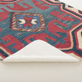 Blue Western Santa Fe Cowboy Style   Sherpa Deken (3/4)