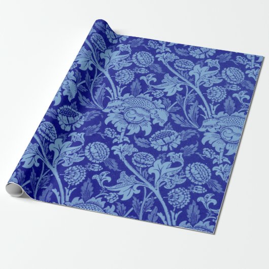 Blue Wey van William Morris Cadeaupapier (Uitgerold)