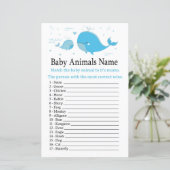 Blue Whale Baby Animals Name Game (Staand voorkant)