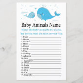 Blue Whale Baby Animals Name Game (Voorkant)