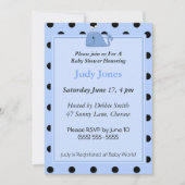 Blue Whale Baby shower Invitation Kaart (Voorkant)