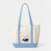 Blue Whale Cute Ahoy Mate, op maat gemaakt Tote Bag (Voorkant)