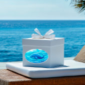 Blue Whale Cute, personalized Ovale Sticker