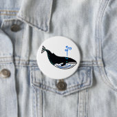 Blue WHALE - Dierenactivist - Wildlife - Natuur - Ronde Button 7,6 Cm (In situ)