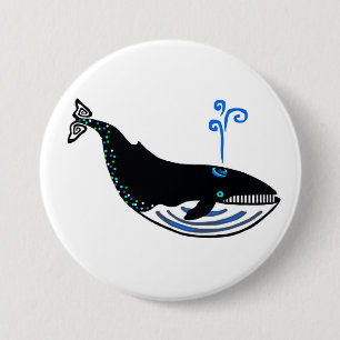 Blue WHALE - Dierenactivist - Wildlife - Natuur - Ronde Button 7,6 Cm