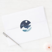 Blue Whale Dream Ronde Sticker (Envelop)