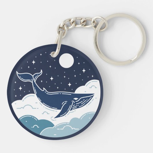 Blue Whale Dream Sleutelhanger (Achterkant)