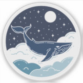 Blue Whale Dream Sticker (Voorkant)