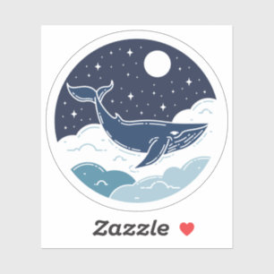 Blue Whale Dream Sticker