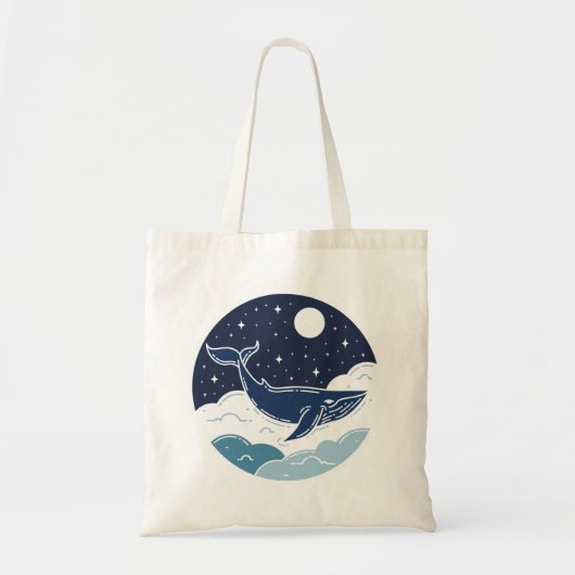 Blue Whale Dream Tote Bag (Voorkant)