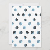 Blue Whale First Birthday Party Invitation Kaart (Achterkant)