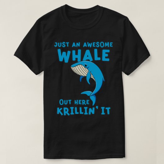Blue Whale Funny Pun Graphic T-shirt (Design voorkant)