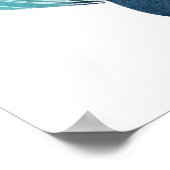 Blue Whale Illustratie Klein Poster (Hoek)