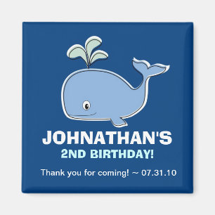Blue Whale Magnet Party Favors