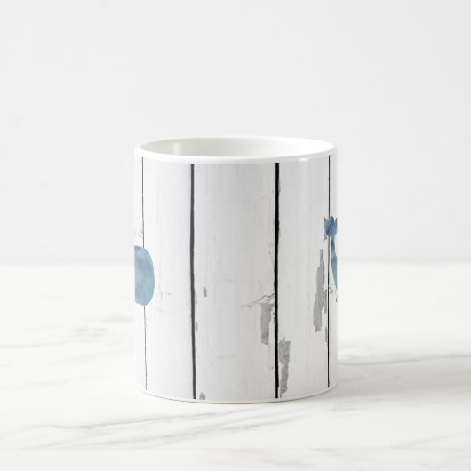 Blue Whale Nautical Shiplap Rustiek Koffiemok (Center)