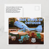 Blue Whale of Catoosa on Route 66 Postcard Briefkaart (Voorkant / Achterkant)