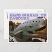 Blue Whale of Catoosa Route 66 Postcard Briefkaart (Voorkant / Achterkant)