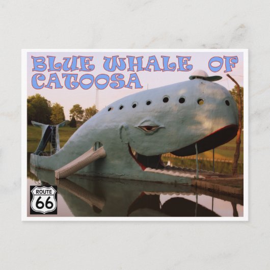 Blue Whale of Catoosa Route 66 Postcard Briefkaart (Voorkant)
