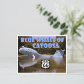 Blue Whale of Catoosa Route 66 Postcard Briefkaart (Staand voorkant)
