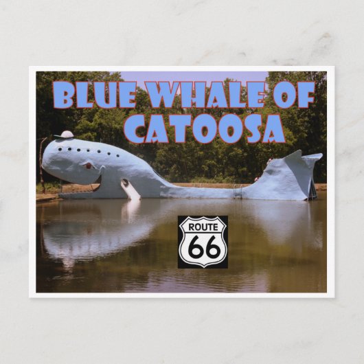 Blue Whale of Catoosa Route 66 Postcard Briefkaart (Voorkant)