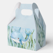 Blue Whale onder het Zee Boy Verjaardagsfeest Bedankdoosjes (Achterkant)